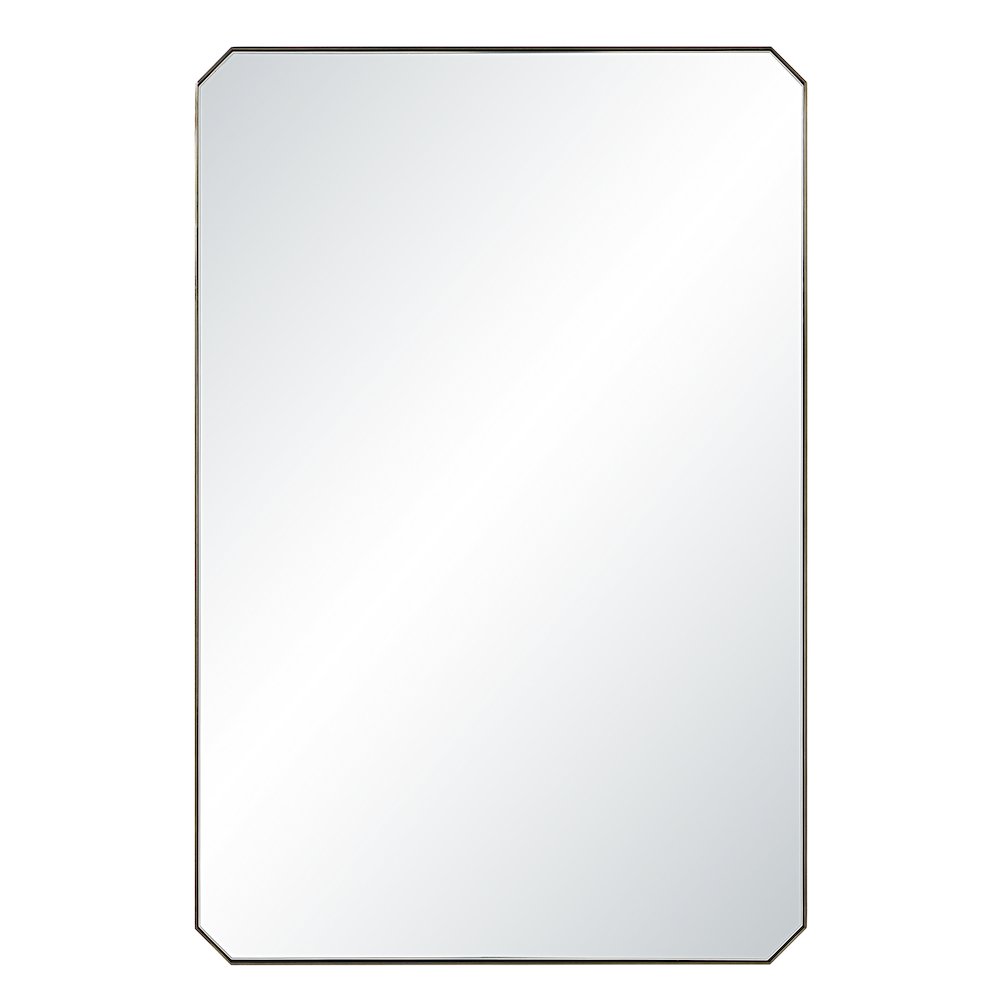 Nate 36" H x 24" W Wall Mirror, Yellow. Picture 1