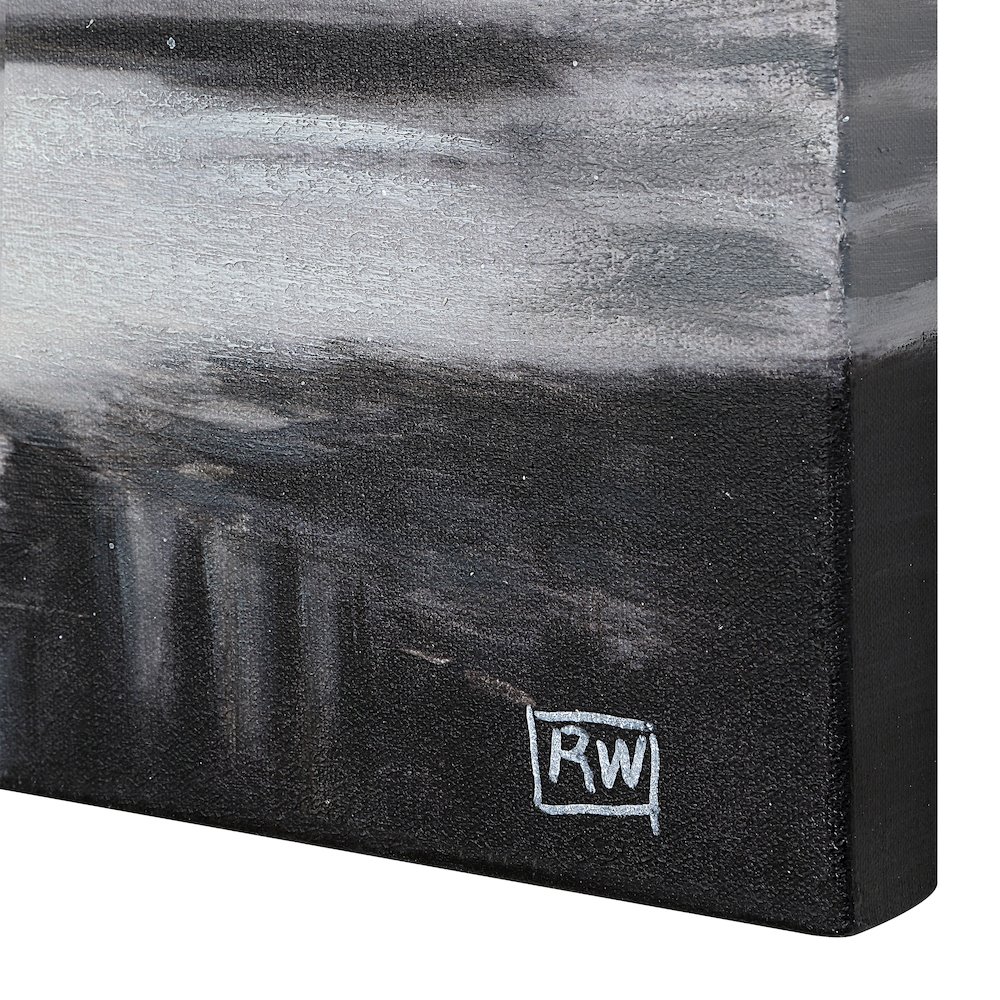 Arnar 40" H x 60" W Canvas Art, Grey. Picture 6