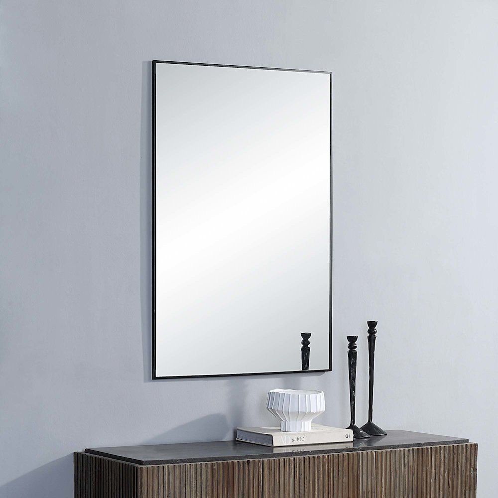 Amara 30 x 45 Rectangular Framed Mirror. Picture 2