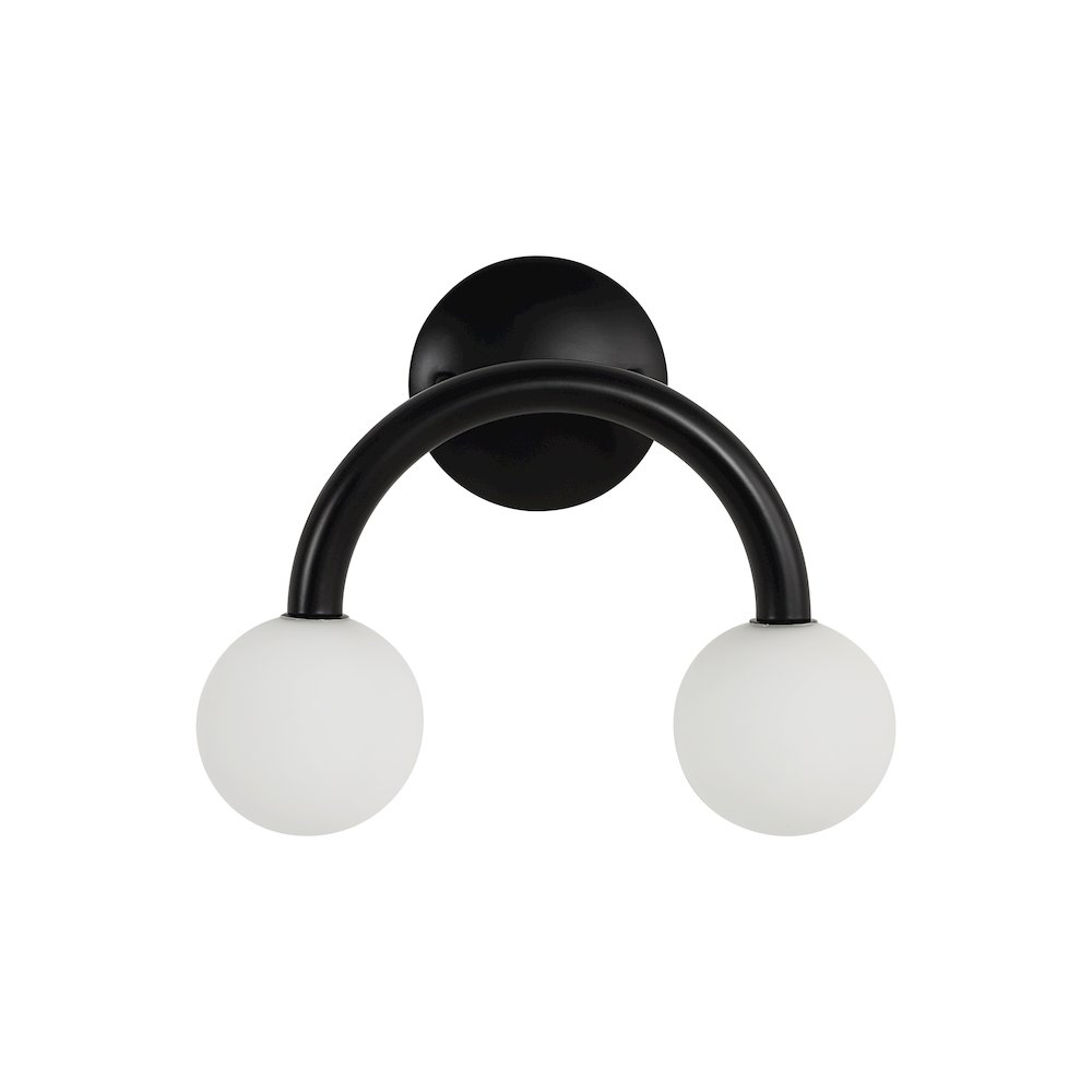 Santo 10.5" Height Wall Sconces, Matte Black. Picture 1