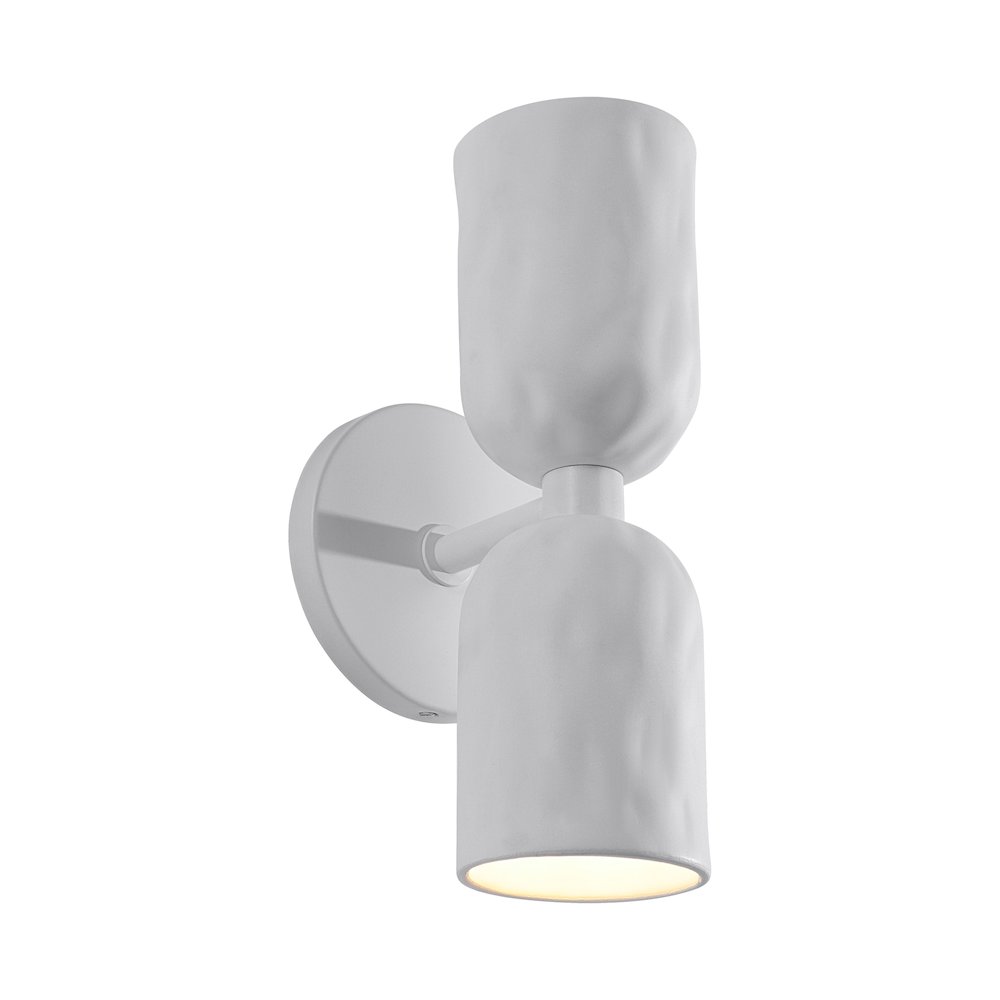 Akira 11.2" Off-White 2-Light Wall Sconce. Picture 5
