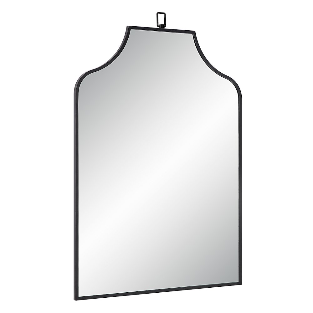 Breda 45" Tall Recatangular Arch Mirror, Matte Black. Picture 3