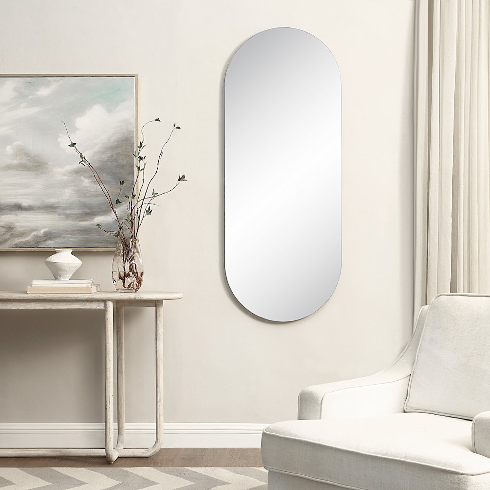 Kastelli 60" H x 24" W Wall Mirror, Grey. Picture 2
