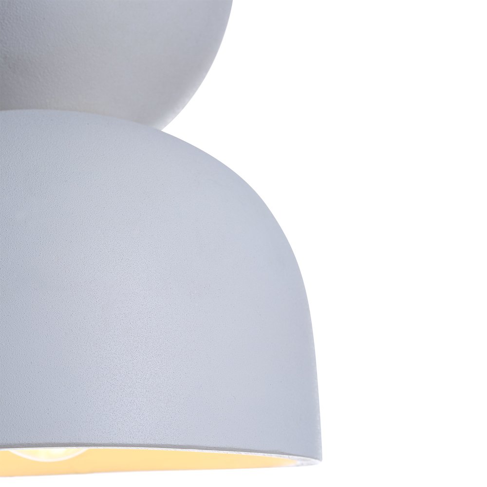 Kala 12" Length Ceiling Fixture, White. Picture 6