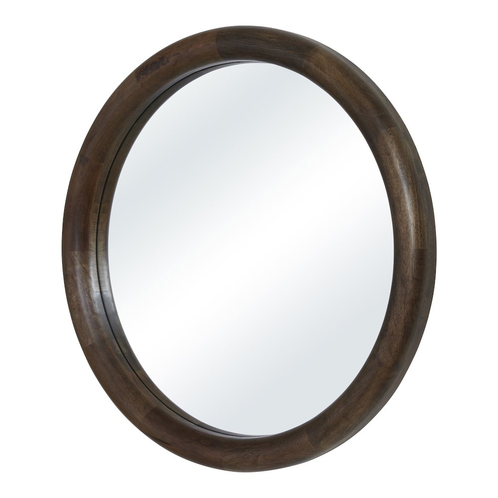 Floresta 40" H x 40" W Wall Mirror, Dark Walnut. Picture 2