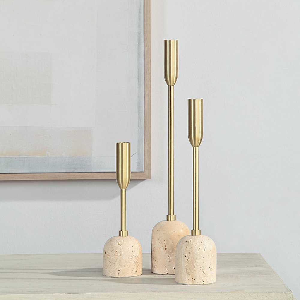 Vesta Set Of 3 Tapered Candle Holder. Picture 2