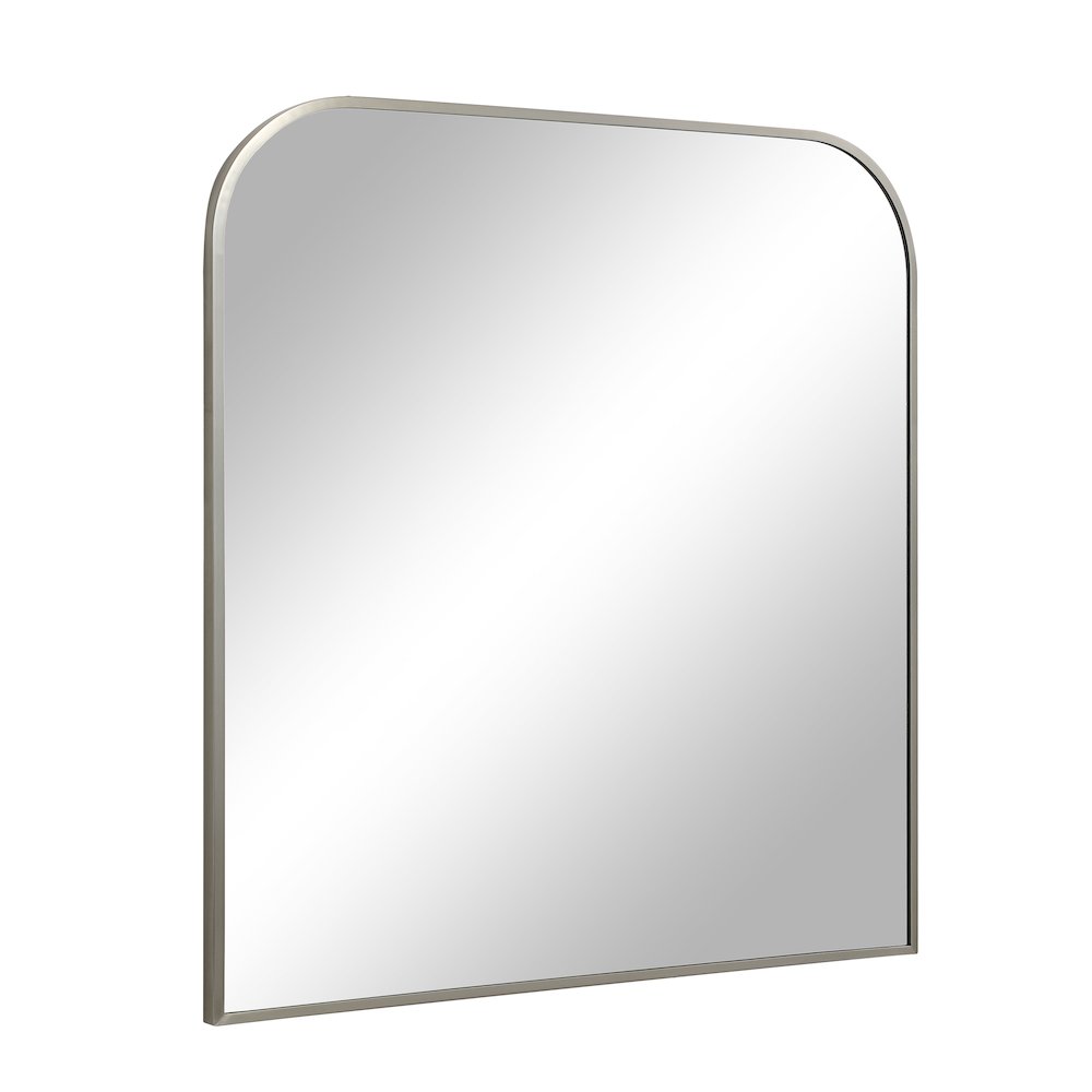 Salma 40" H x 38" W Wall Mirror, Grey. Picture 3