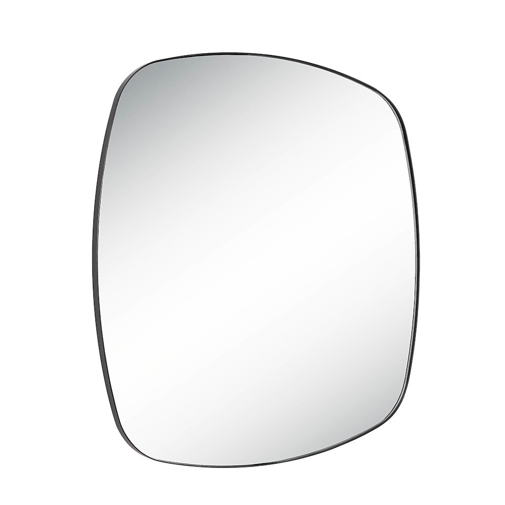 Sparti 36" Tall Square Wall Mirror, Black. Picture 1