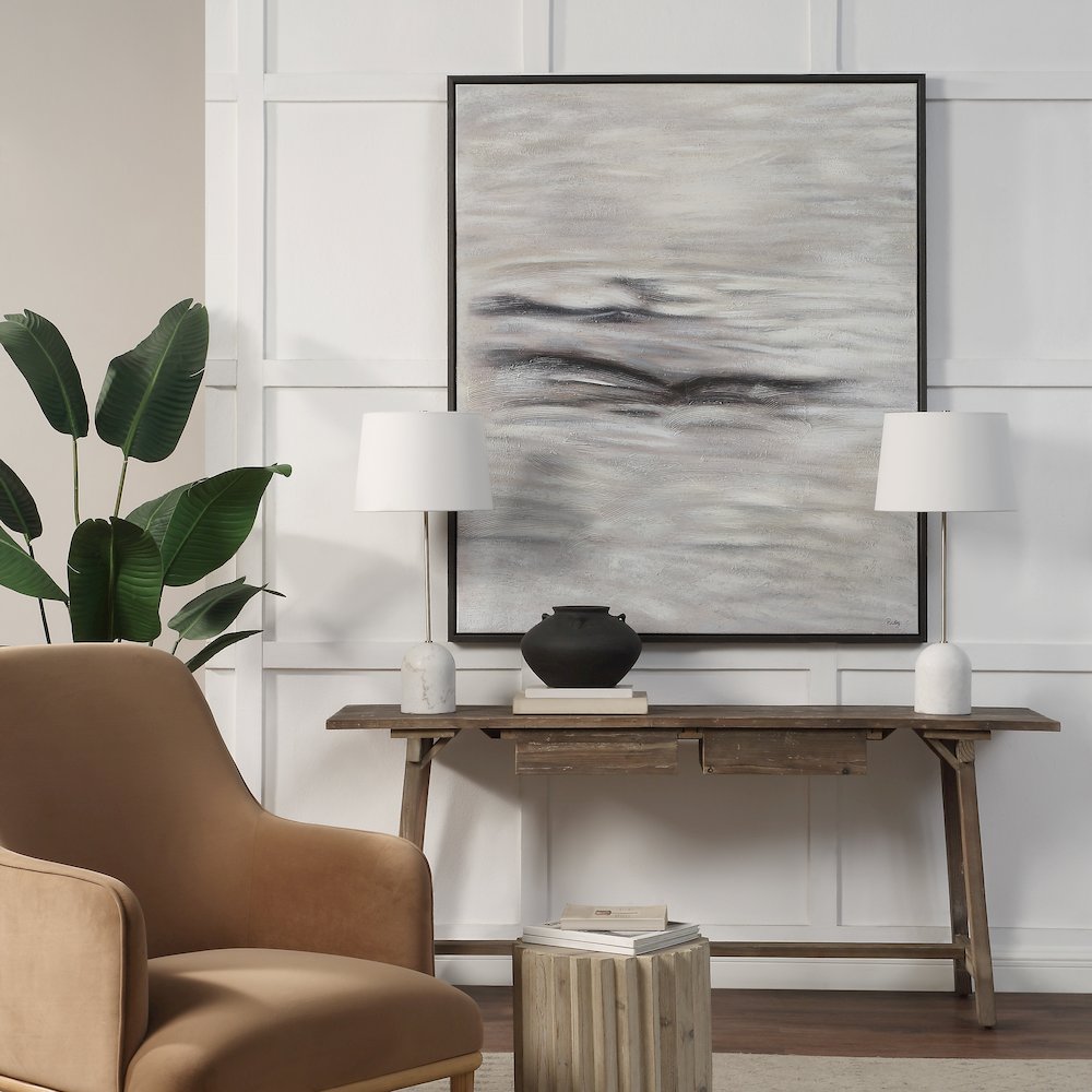 Baelish 60" H x 50" W Canvas Art, Grey. Picture 2