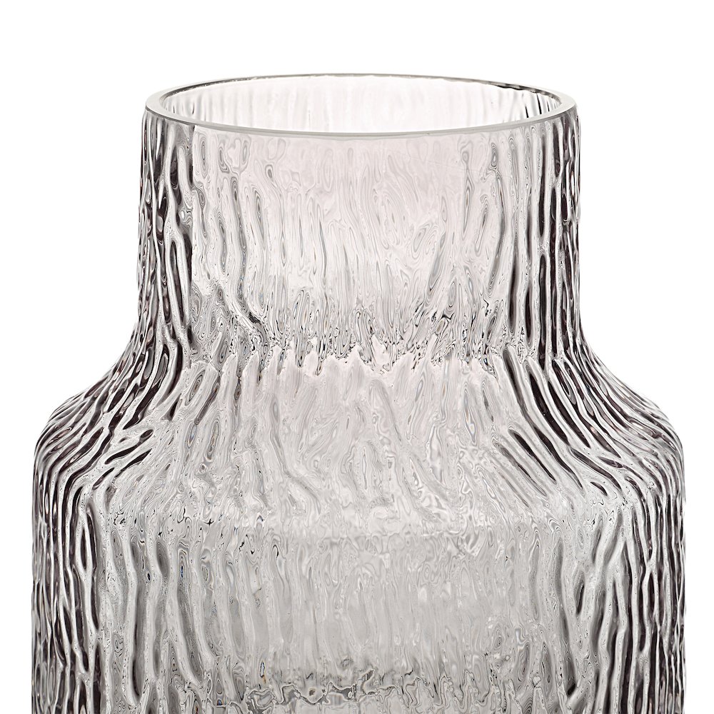 Hyacinth Glass Vase In Grey Color. Picture 4