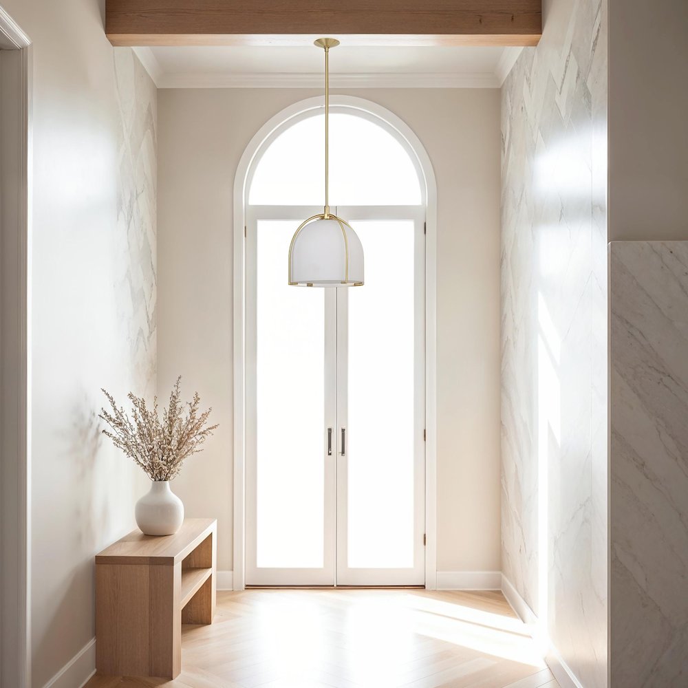 Alicante 76" Height Ceiling Fixture, Milk White. Picture 2
