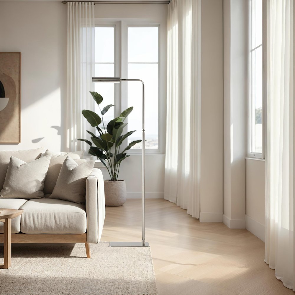 Karima 44.5" Height Floor Lamp, Grey. Picture 2