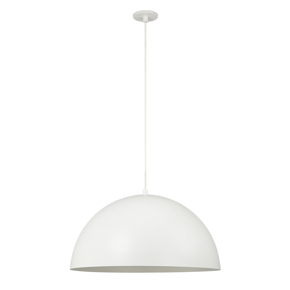 Ozona 27.5" Wide 1-Light Chandelier, Matte Off-White. Picture 1