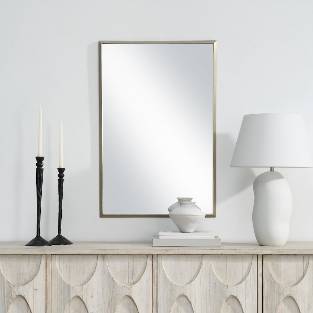 Pia 36" H x 24" W Wall Mirror, Yellow. Picture 2