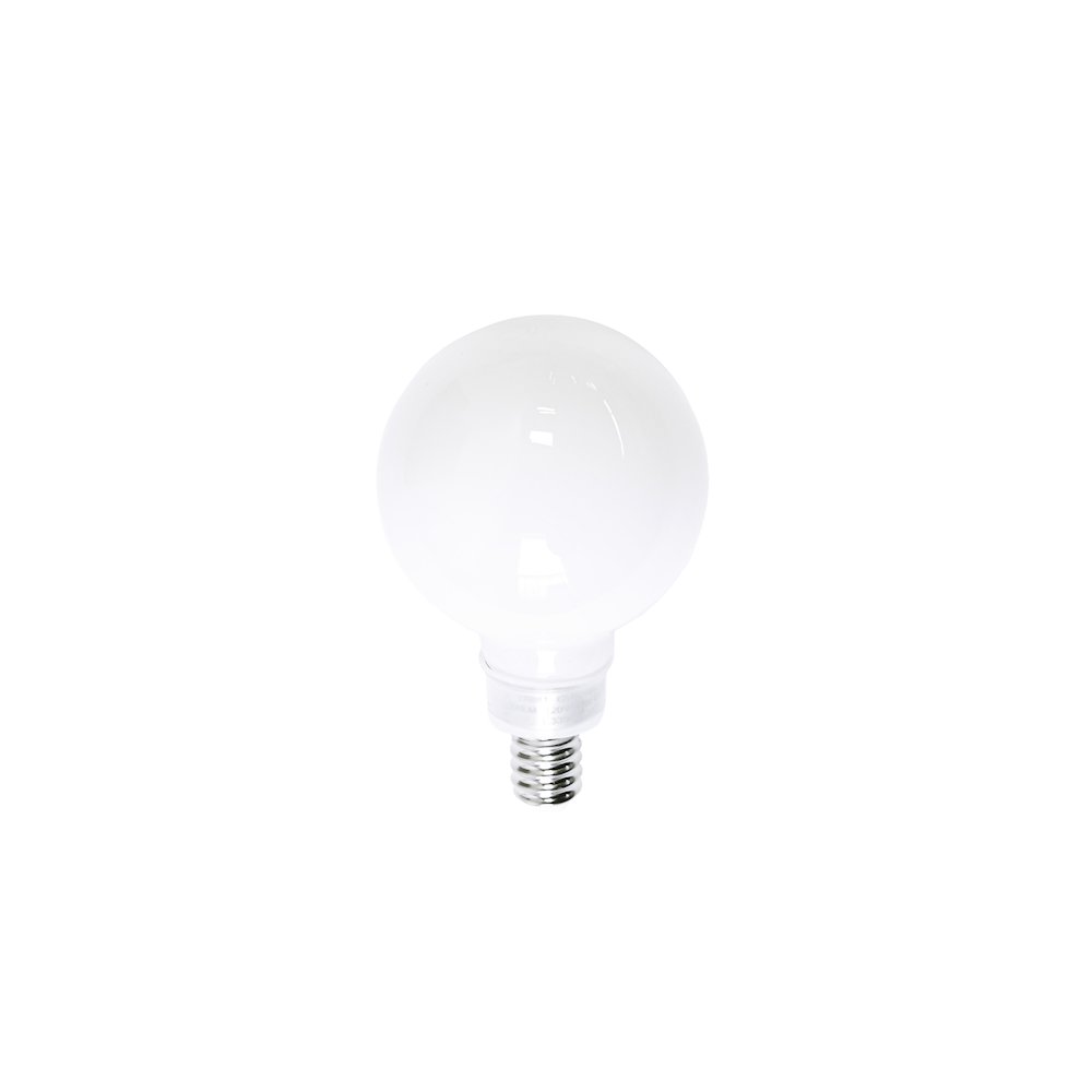 Luana Light Bulb, White Frosted Glass. Picture 1