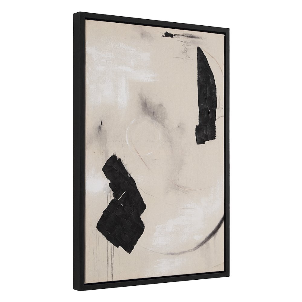 Asia 24" Wide Canvas Art With Wood Frame, Painted Black. Picture 8