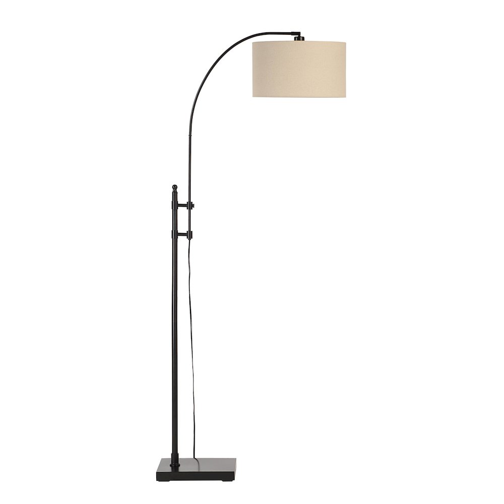 Crystal 66.5" Height Floor Lamp, Black. Picture 3