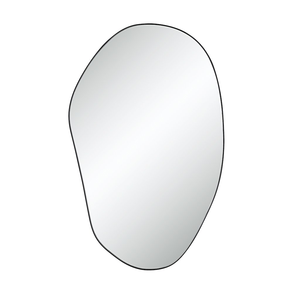 Gela 36" H x 23" W Wall Mirror, Black. Picture 1