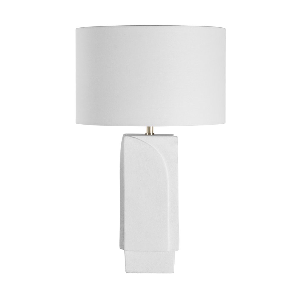 Scavo Table Lamp In White Color. Picture 1