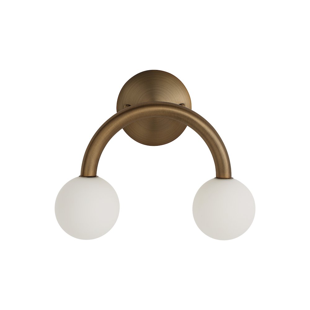 Santi 10.5" Height Wall Sconces, Dark Brushed Brass. Picture 1