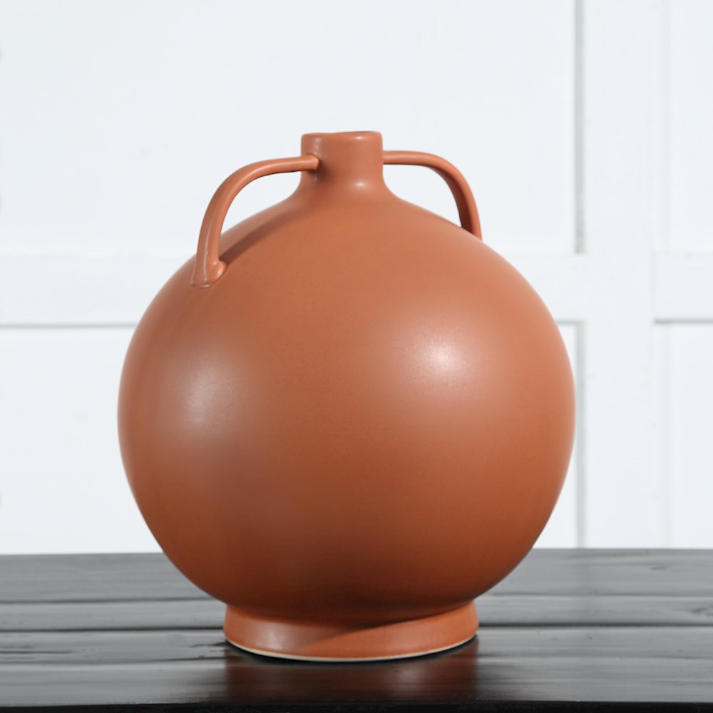 Delphi Vase In Orange Color. Picture 4