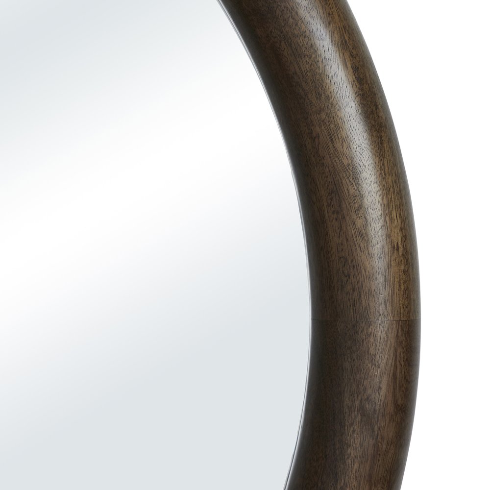 Floresta 40" H x 40" W Wall Mirror, Dark Walnut. Picture 3