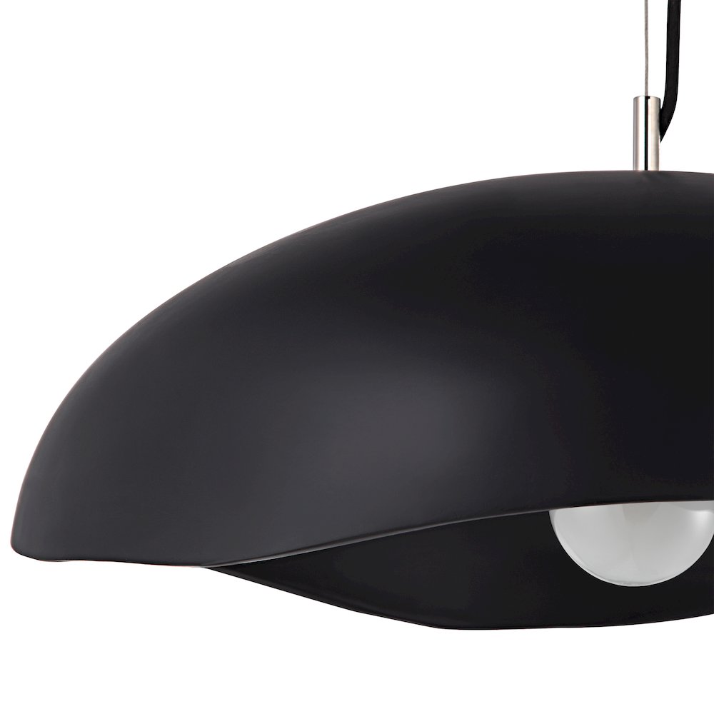 Filomena 22" Wide 1-Light Chandelier, Matte Black. Picture 4