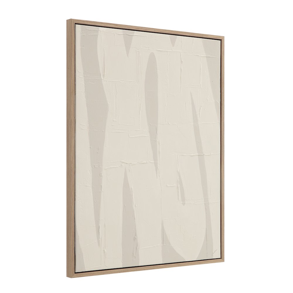 Allegra 36.1" Wide Canvas Art With Wood Frame, Oak. Picture 3