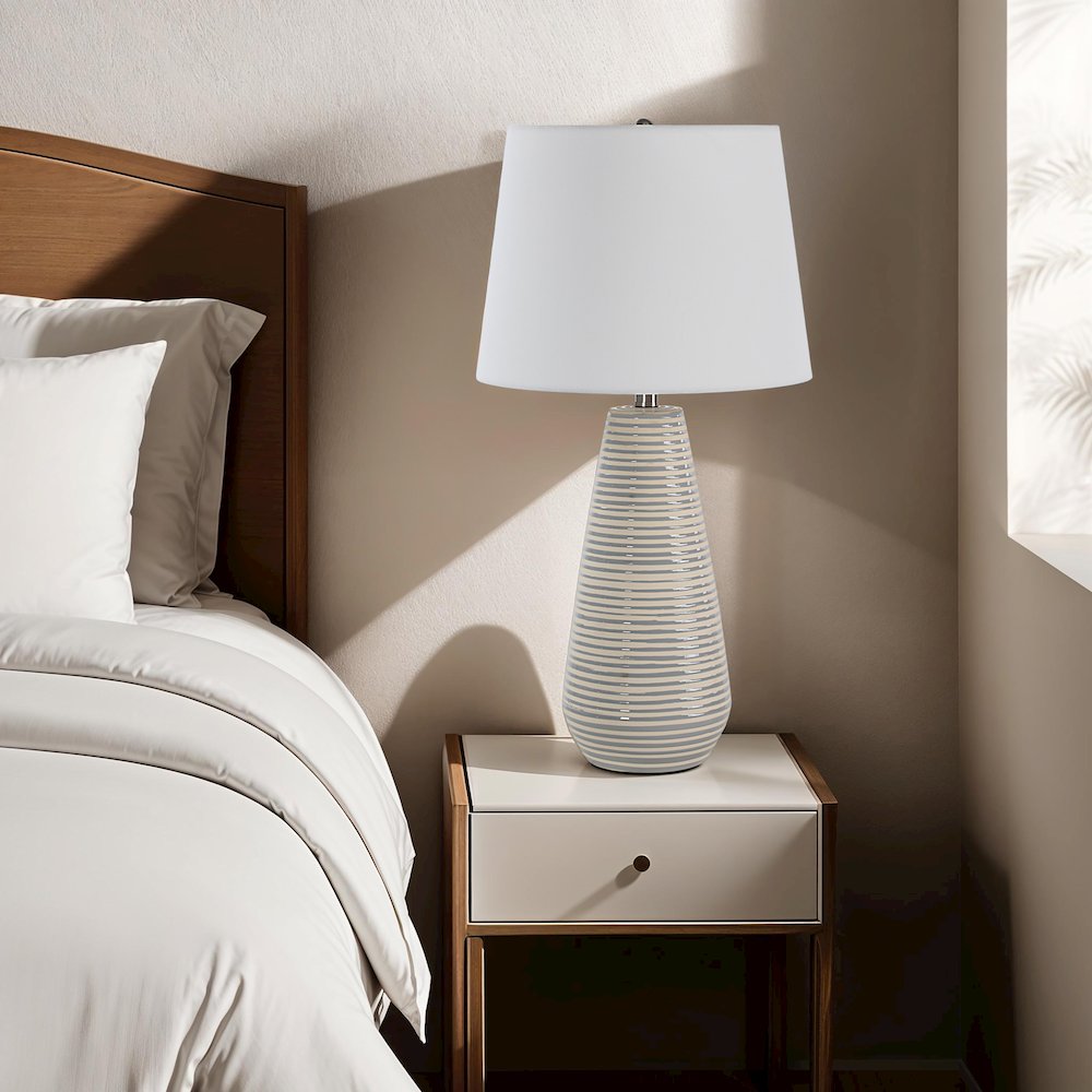 Pera 26.25" Height Table Lamp, Grey. Picture 2