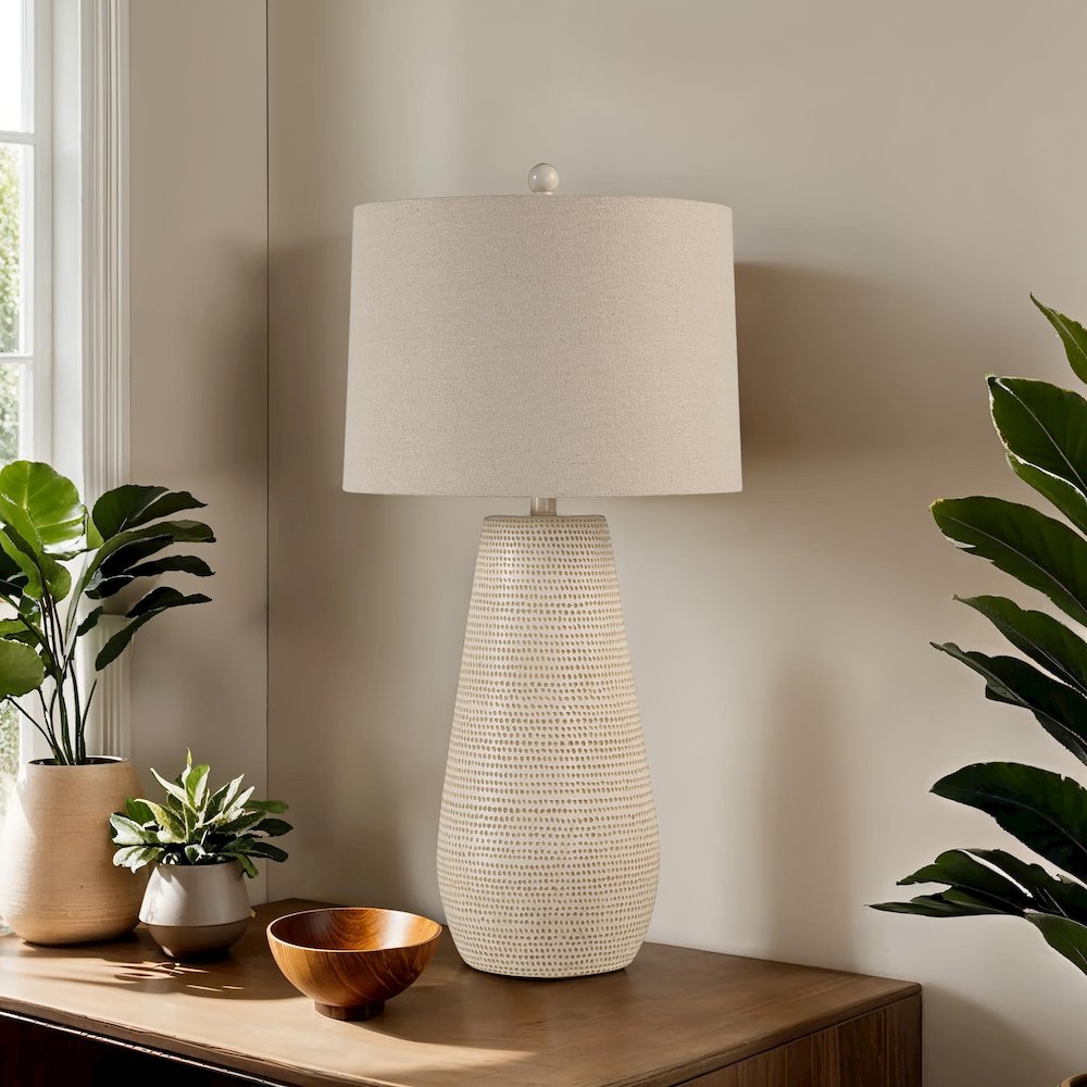 Lanikai 31.5" Height Table Lamp, Cream. Picture 2