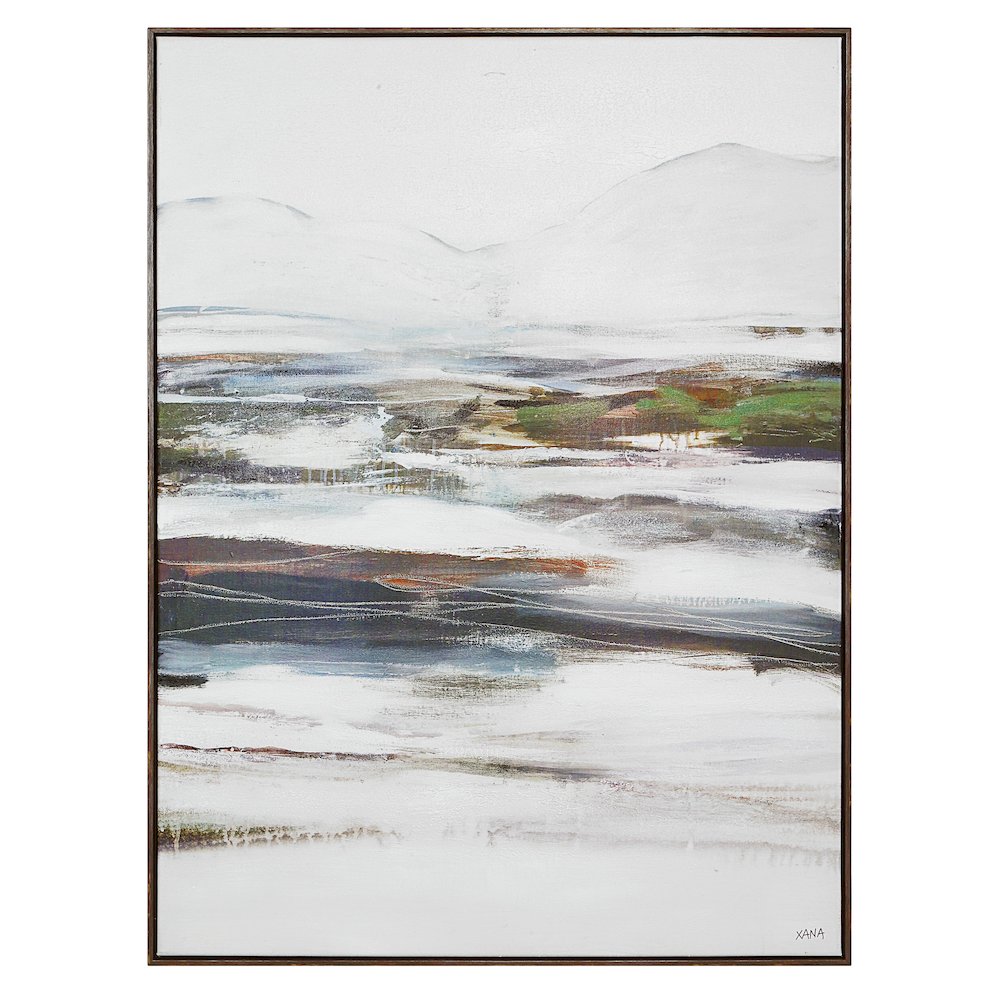 Danae 48" H x 36" W Canvas Art, White. Picture 1