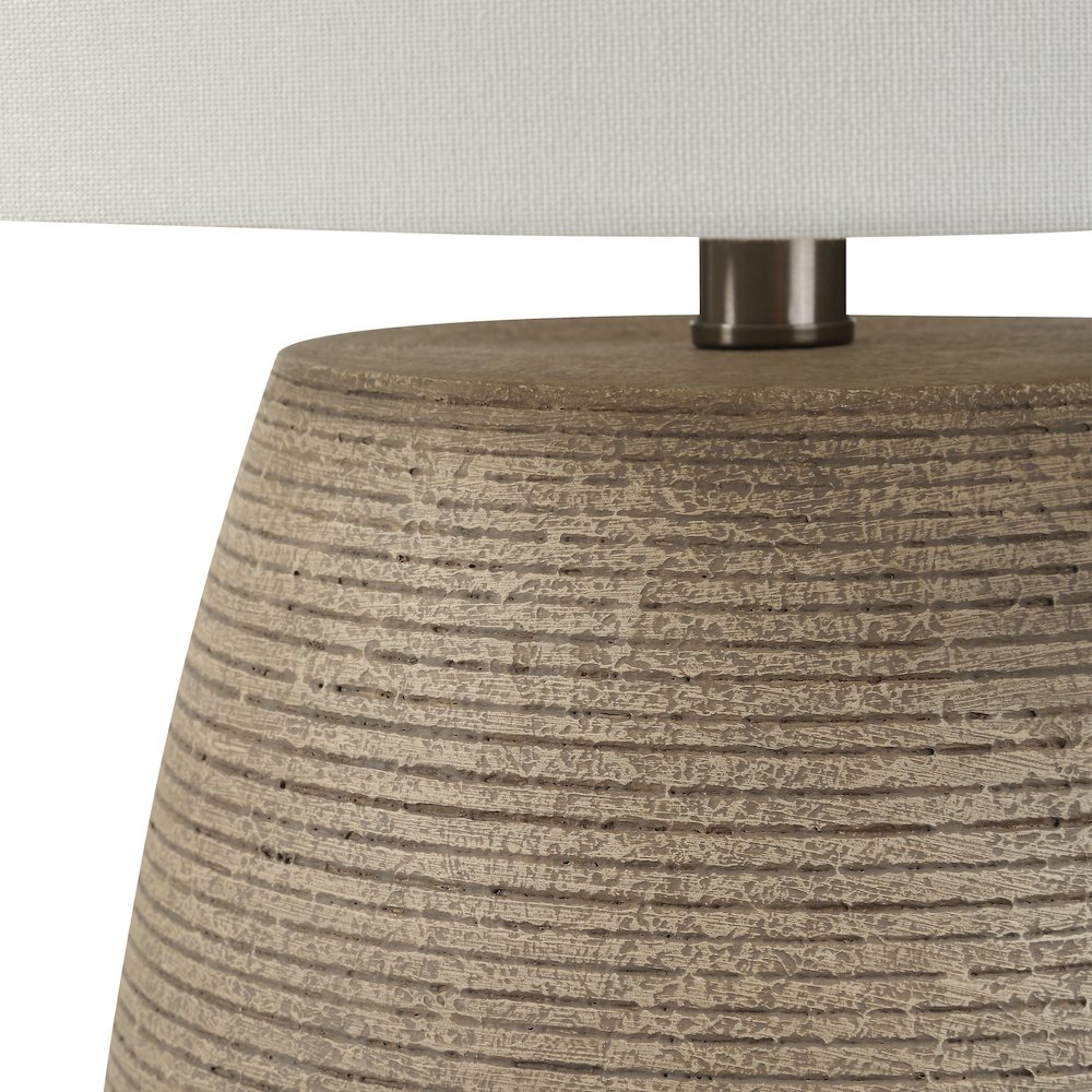 Optima 23.5" Height Table Lamps, Faux Ribbed Stone Texture. Picture 3