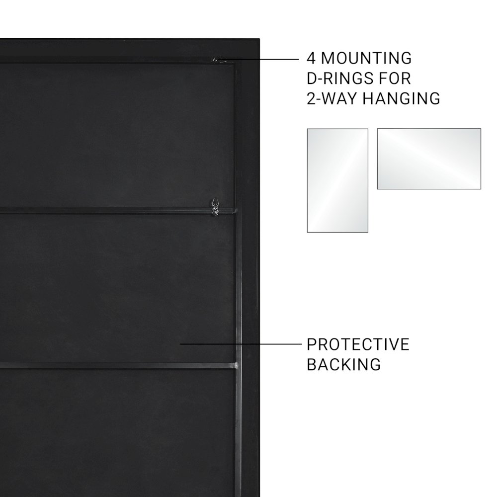 Keene 83 x 48 Rectangular Framed Mirror. Picture 7