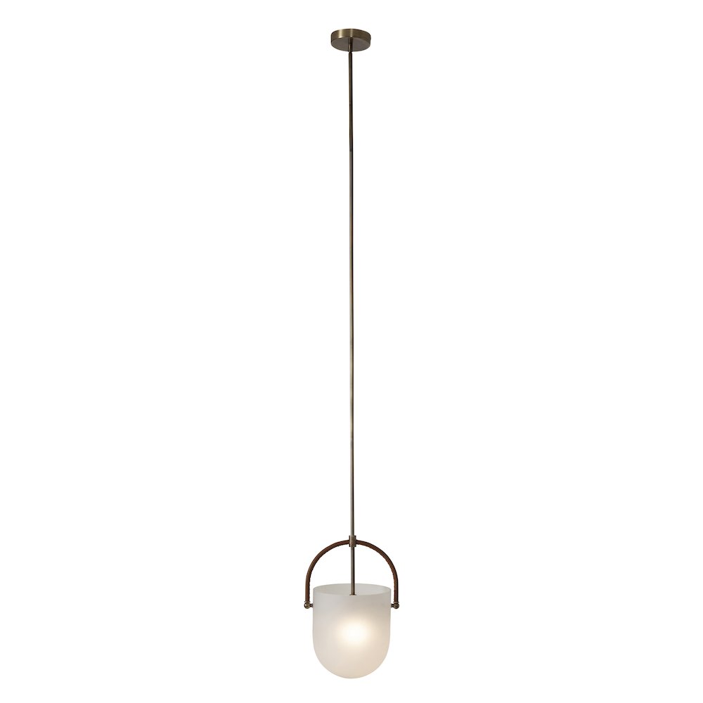 Brillio 10" Length Ceiling Fixture, Matte Antique Brass. Picture 2
