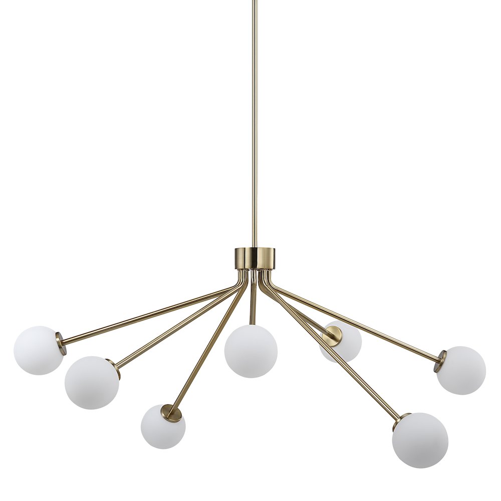Mundo 46" Wide 7-Light Chandelier, Champagne. Picture 3