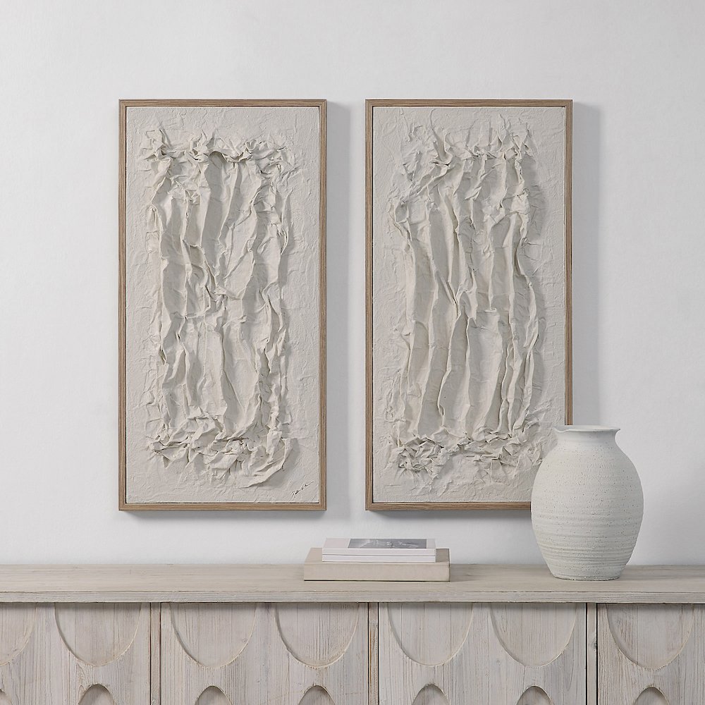 Volterra 20" Wide Wall Art, White. Picture 2