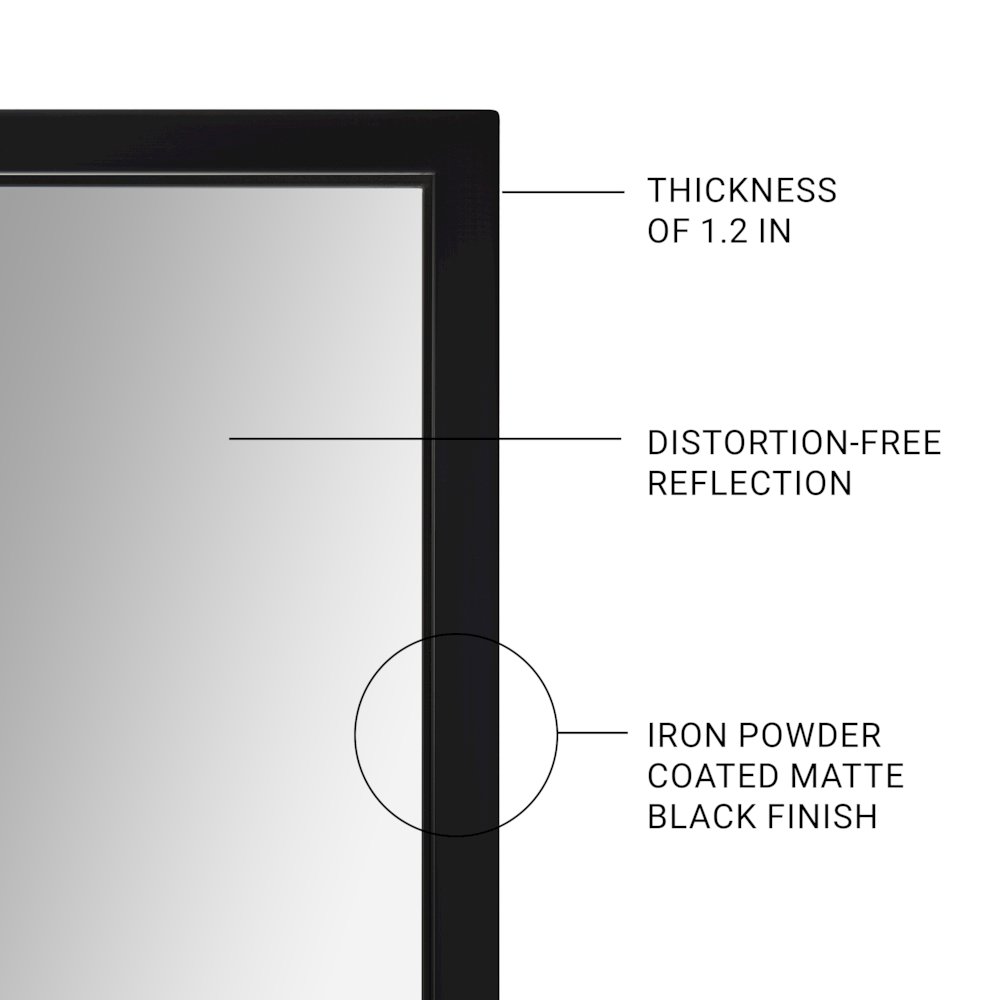 Keene 83 x 48 Rectangular Framed Mirror. Picture 6