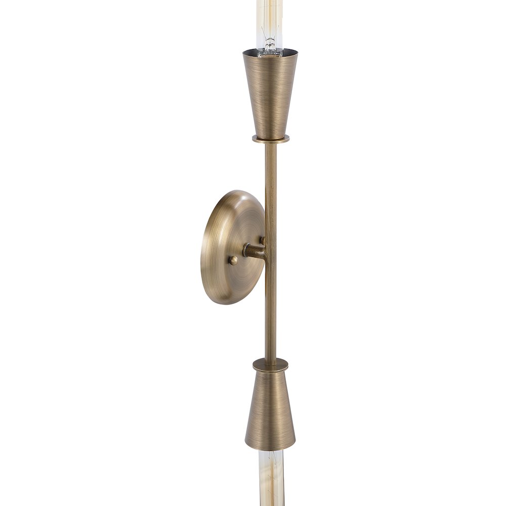Mariana 17.25" Dark Antique Brushed Brass 2-Light Wall Sconce. Picture 3