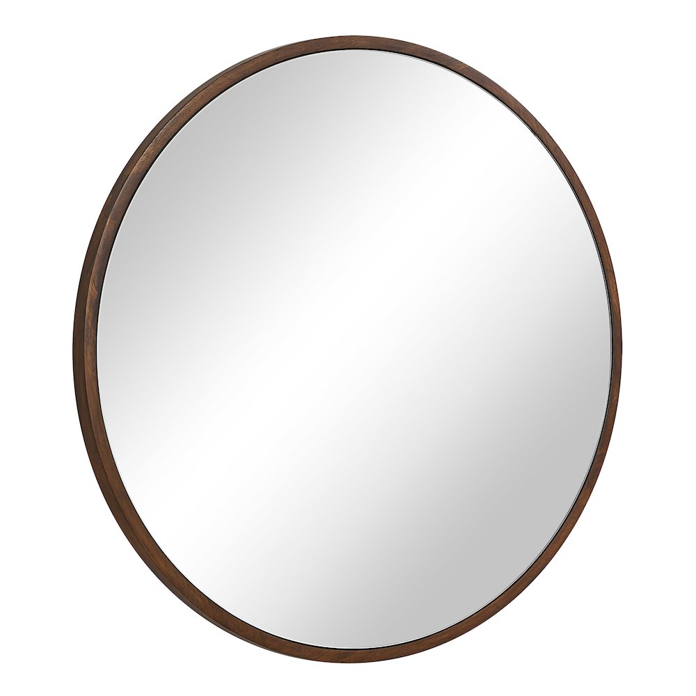 Modi 30" H x 30" W Wall Mirror, Brown. Picture 3
