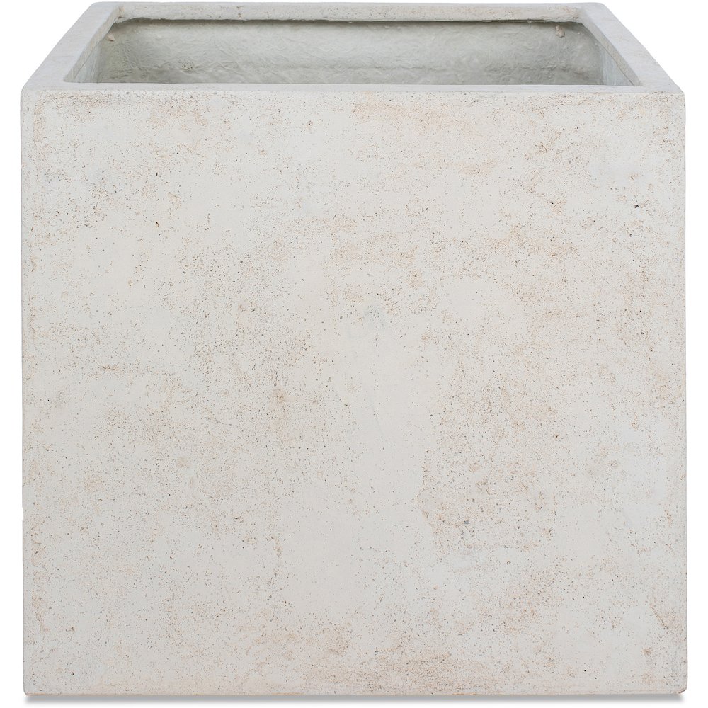 ALONA BEIGE TAUPE CUBE PLANTER. Picture 3