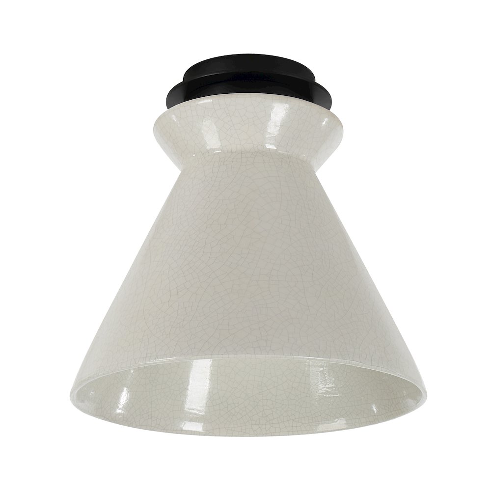Sebastian 12.25" 1-Light Flush Mount, Crackel White. Picture 1