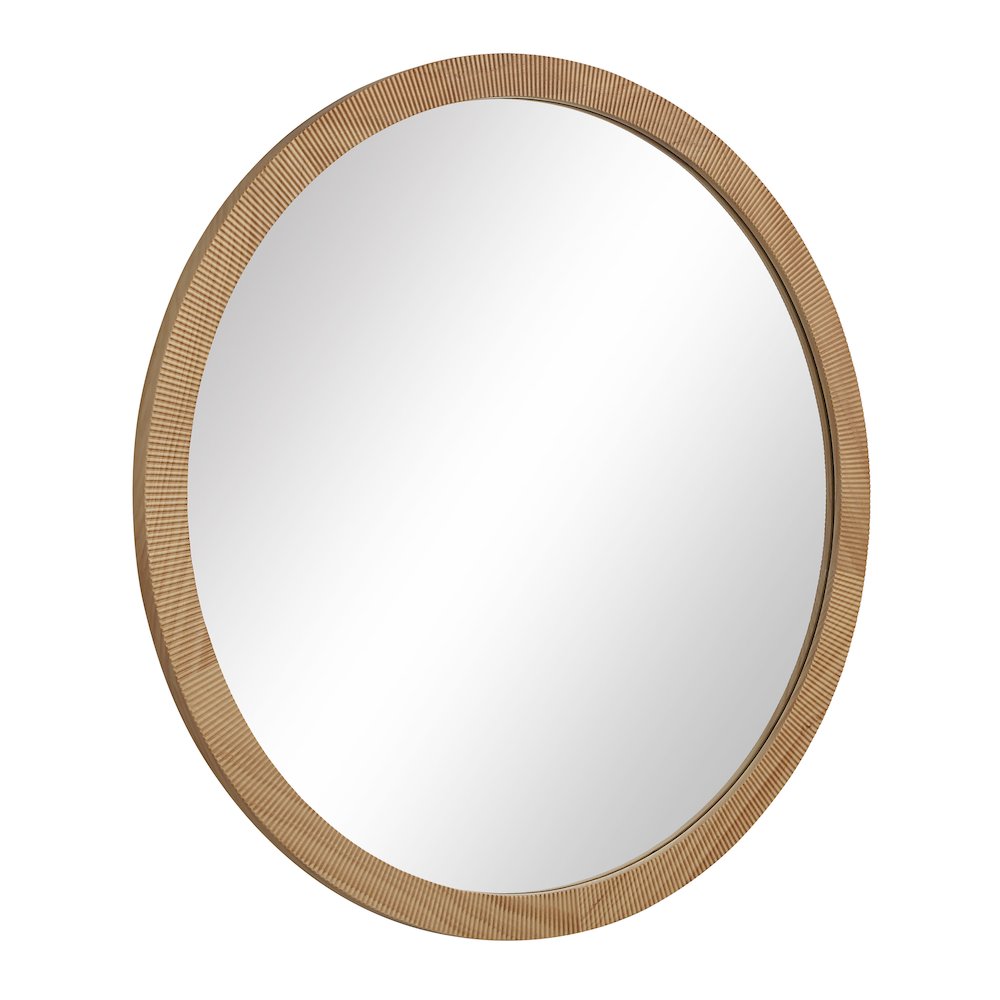 Noto 40" H x 40" W Wall Mirror, Brown. Picture 3