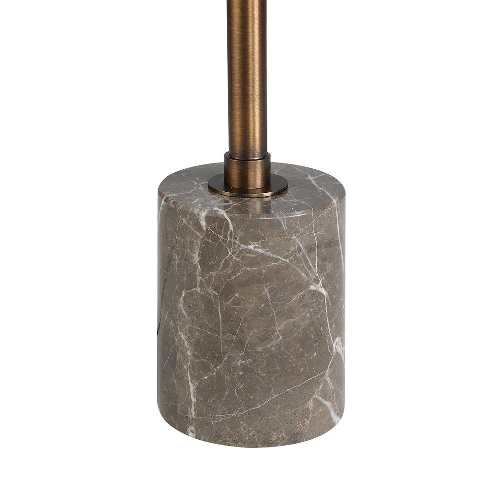 Gusle 55" Tall Dark Antique Brushed Bronze Floor Lamp with Tube Iron Shade. Picture 3