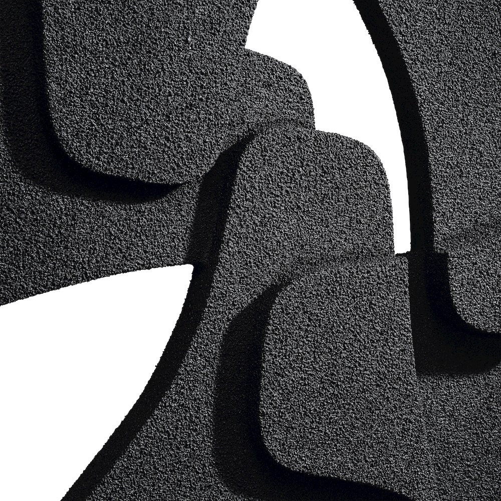 Scorpio 65" Wide Wall Decor, Texture Matte Black. Picture 6