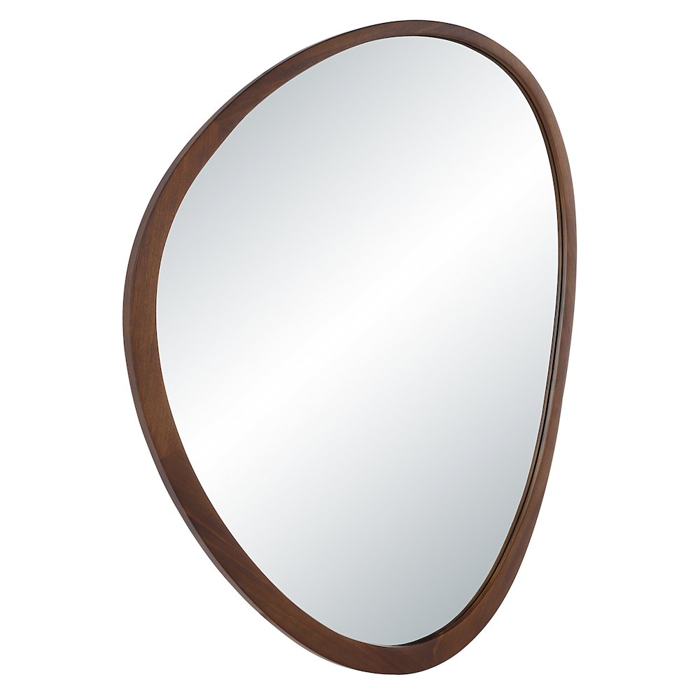 Borago 46" H x 36" W Wall Mirror, Brown. Picture 3
