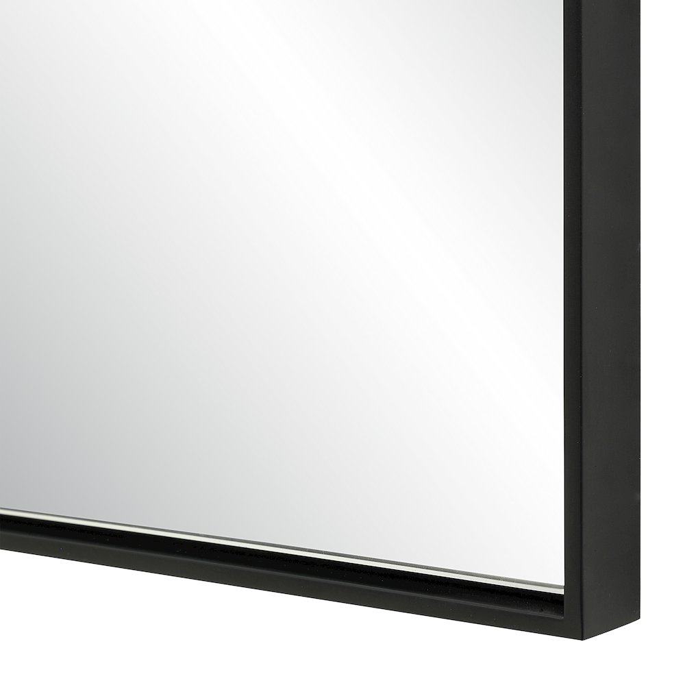Opalina 60" H x 40" W Wall Mirror, Matte Black. Picture 3