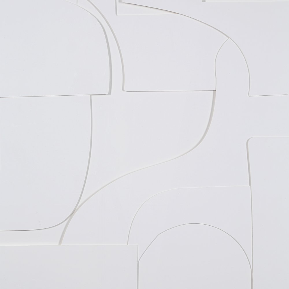 Stardust 48" Wide Wall Art, Matte White. Picture 5