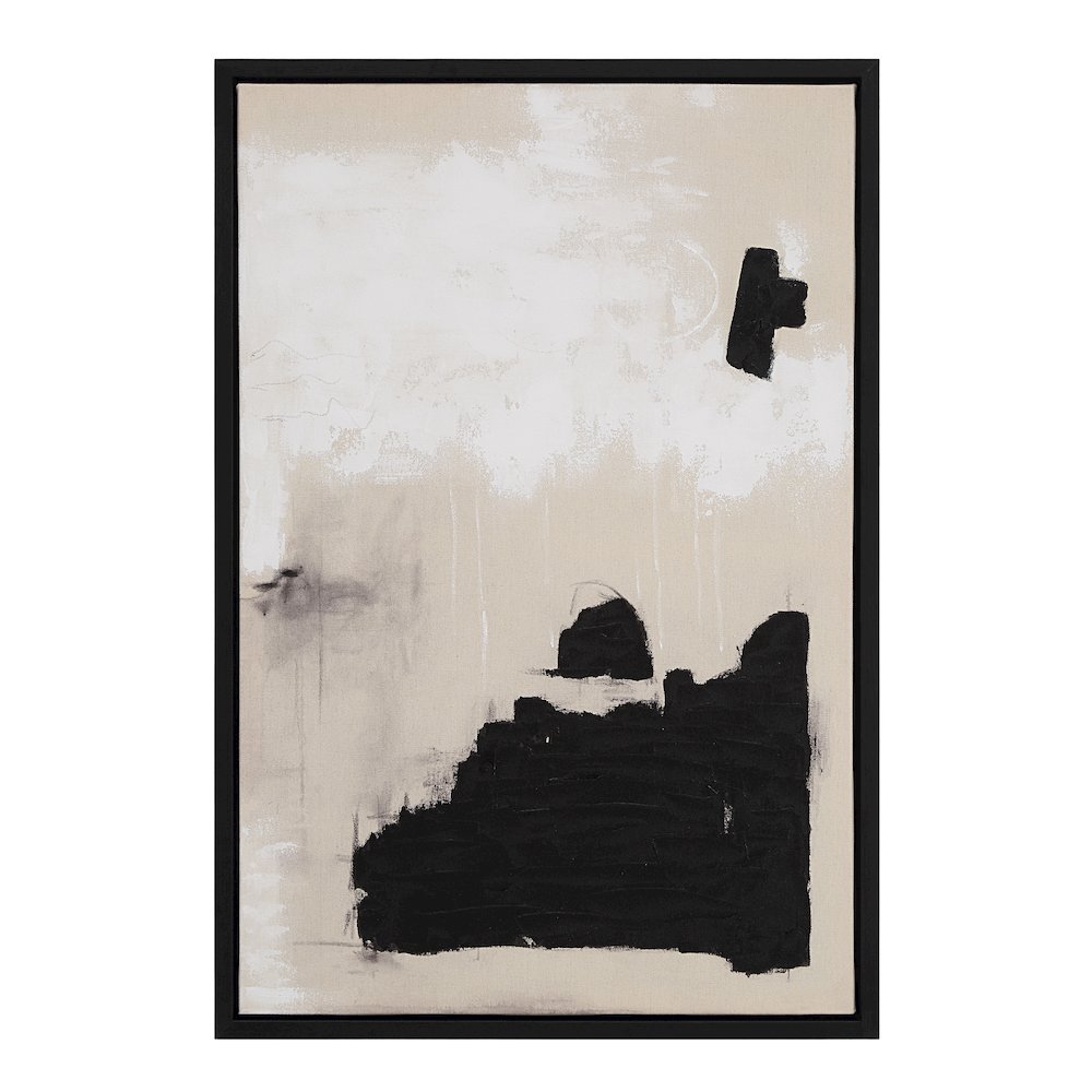 Asia 24" Wide Canvas Art With Wood Frame, Painted Black. Picture 11