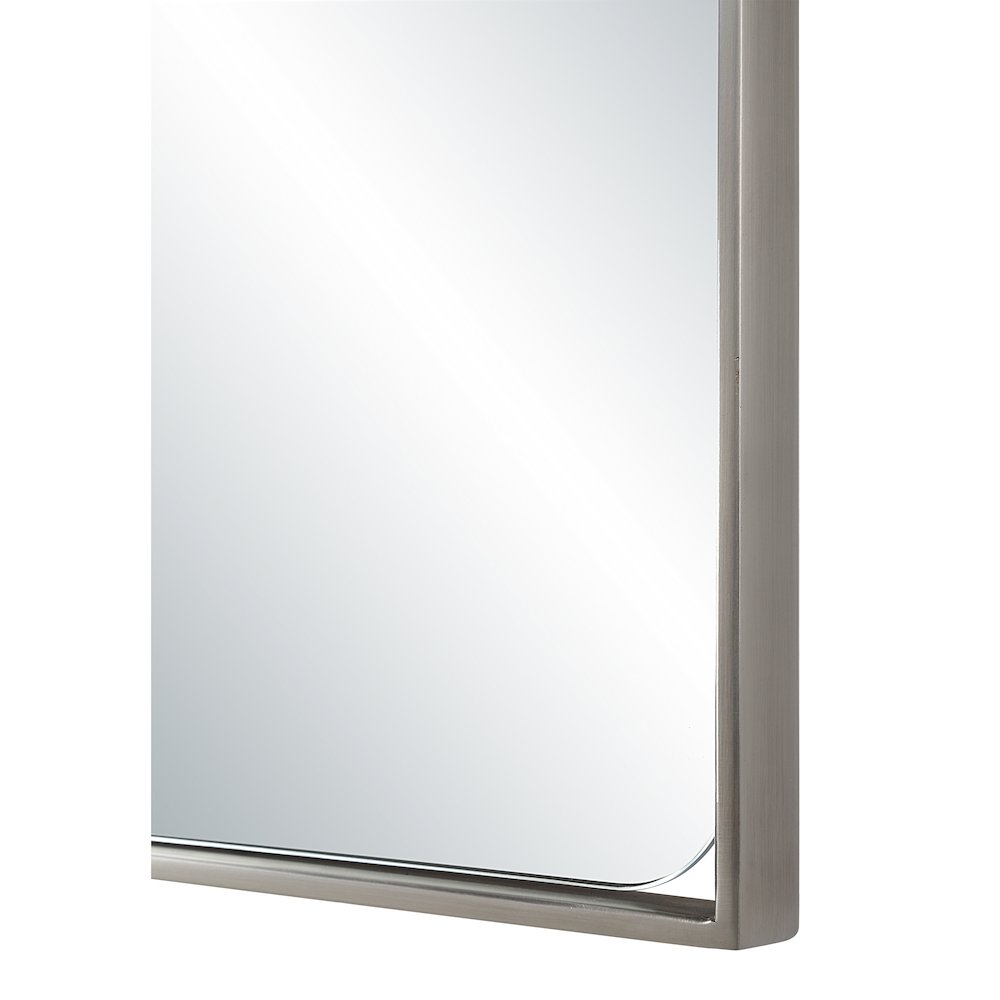 Mentha 30" H x 20" W Wall Mirror, Silver. Picture 5