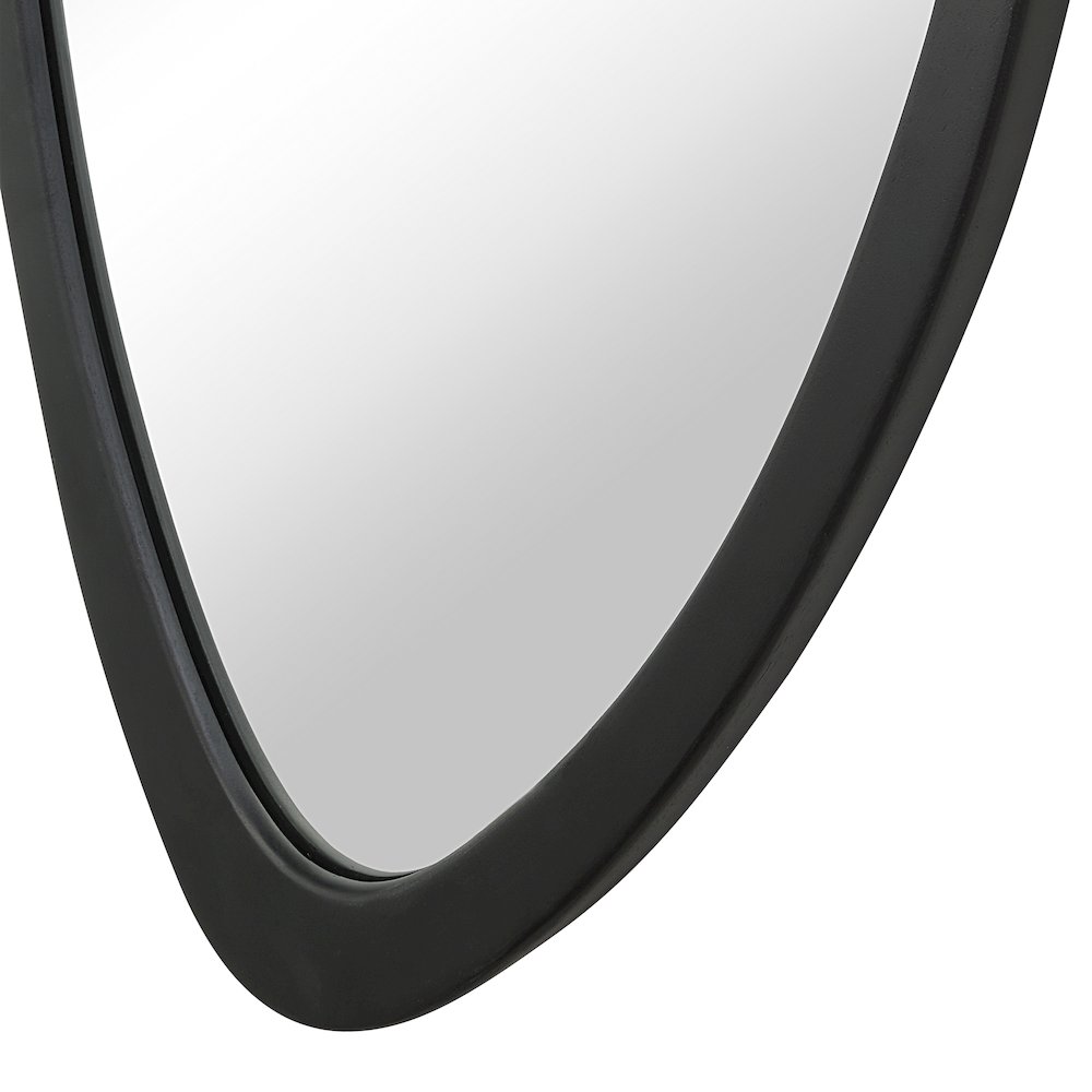 Trani 40" H x 19.75" W Wall Mirror, Black. Picture 5